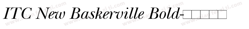 ITC New Baskerville Bold字体转换